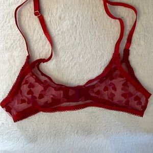 Sheer Red Heart garter